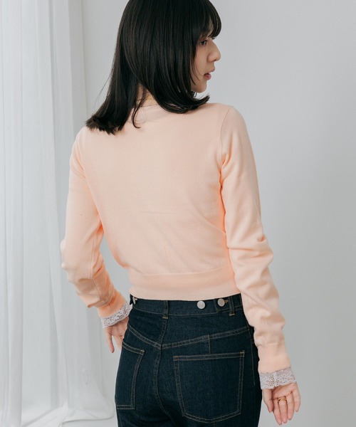 Heather(ヘザー)の「モチーフスカラップカーディガン 656619(カーディガン/ボレロ・レディース・グレー/アイボリー/イエロー/オレンジ・FREE)」の18枚目の写真