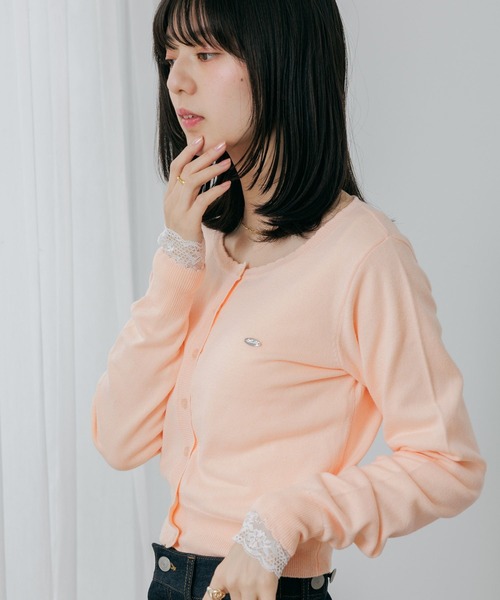Heather(ヘザー)の「モチーフスカラップカーディガン 656619(カーディガン/ボレロ・レディース・グレー/アイボリー/イエロー/オレンジ・FREE)」の19枚目の写真