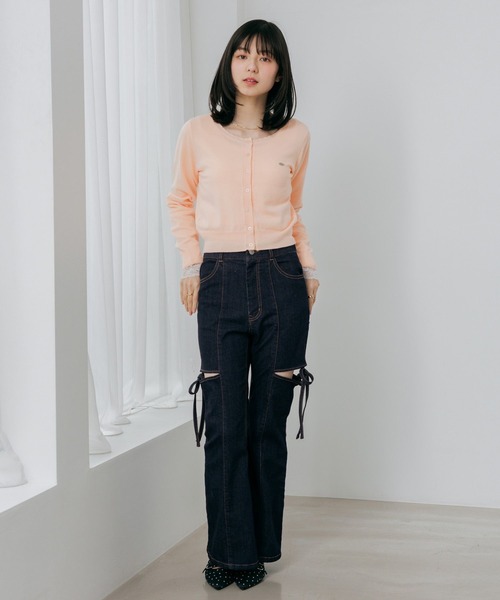 Heather(ヘザー)の「モチーフスカラップカーディガン 656619(カーディガン/ボレロ・レディース・グレー/アイボリー/イエロー/オレンジ・FREE)」の20枚目の写真