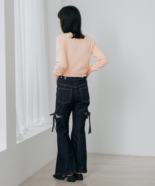 Heather(ヘザー)の「モチーフスカラップカーディガン 656619(カーディガン/ボレロ・レディース・グレー/アイボリー/イエロー/オレンジ・FREE)」の22枚目の写真
