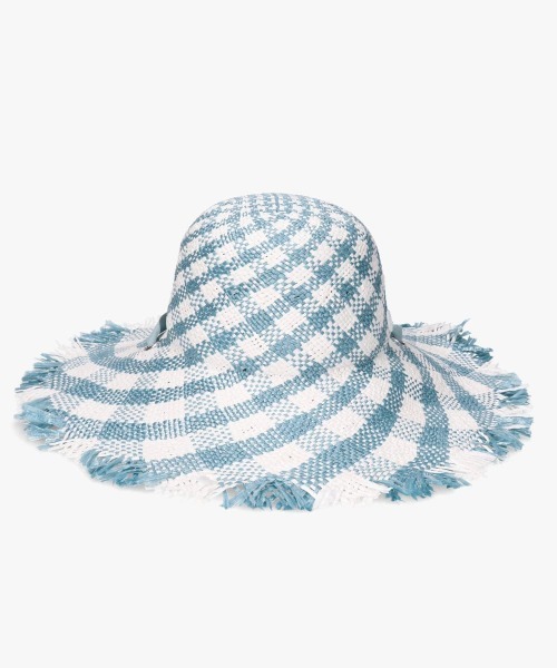 Chapeau d' O(シャポードオー)の「Chapeau d' O PA Gingham Fringe Hat / シャポードオー(ハット・レディース・ライトブルー/ブラウン/ピンク・M/57.5cm)」の13枚目の写真