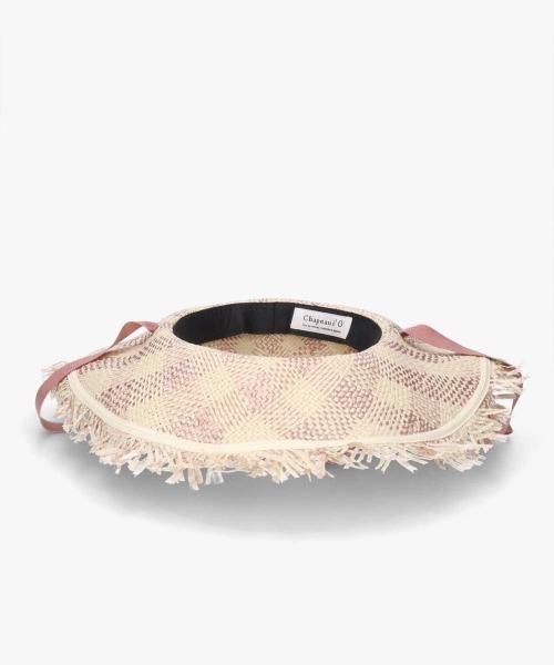 Chapeau d' O(シャポードオー)の「Chapeau d' O PA Gingham Fringe Hat / シャポードオー(ハット・レディース・ライトブルー/ブラウン/ピンク・M/57.5cm)」の19枚目の写真