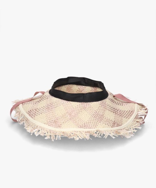 Chapeau d' O(シャポードオー)の「Chapeau d' O PA Gingham Fringe Hat / シャポードオー(ハット・レディース・ライトブルー/ブラウン/ピンク・M/57.5cm)」の20枚目の写真