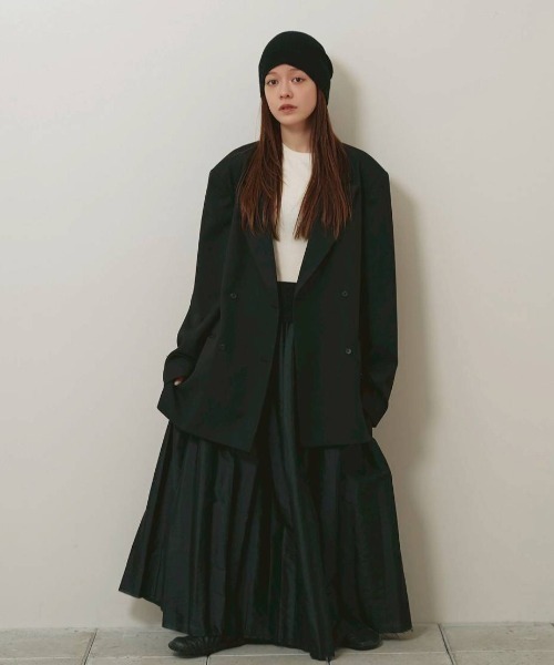 TODAYFUL（トゥデイフル）の「Silky Waist Shirring Skirt（スカート・レディース・サンドベージュ/ブラック・38inch/36inch）」の22枚目の写真