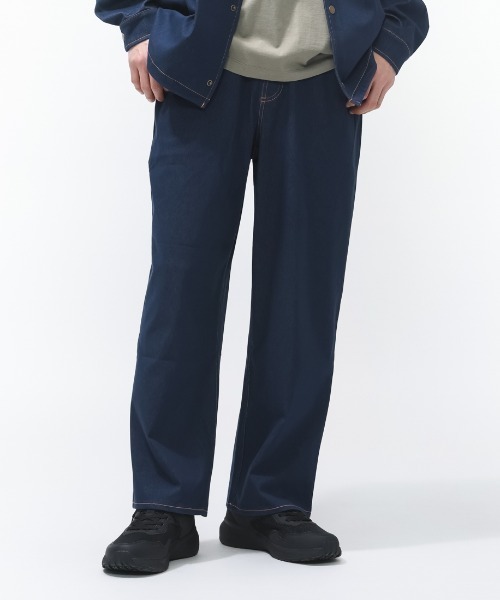 PUMA(プーマ)の「プーマ PUMA ESS ELEVATED デニム ライク PT(デニムパンツ・メンズ・ネイビー/ブルー・S/M/L/LL/3L)」の2枚目の写真