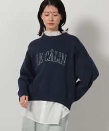 LAKOLE | ソフトコットン刺繍ロゴニット / 639737(ニット/セーター)