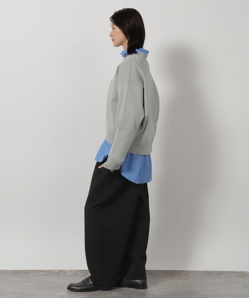 LAKOLE（ラコレ）の「ソフトコットン刺繍ロゴニット / 639737（ニット/セーター・レディース・グレー/クリアイエロー/ピンク/ネイビー・FREE）」の12枚目の写真