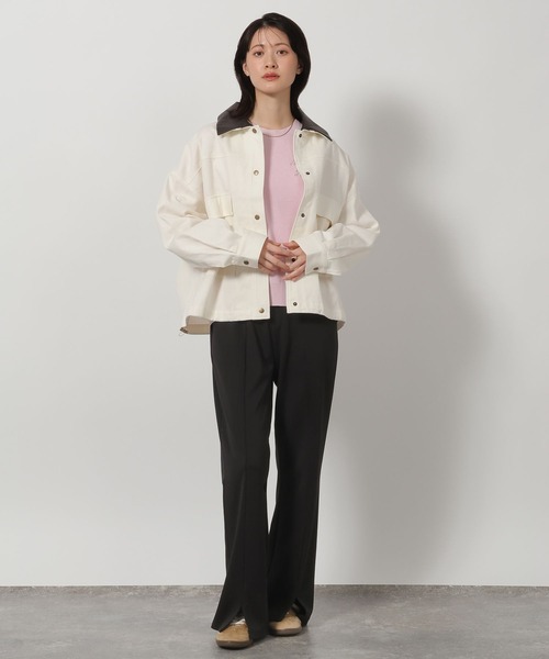 LAKOLE（ラコレ）の「ソフトコットン刺繍ロゴニット / 639737（ニット/セーター・レディース・グレー/クリアイエロー/ピンク/ネイビー・FREE）」の17枚目の写真