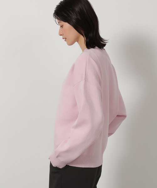 LAKOLE（ラコレ）の「ソフトコットン刺繍ロゴニット / 639737（ニット/セーター・レディース・グレー/クリアイエロー/ピンク/ネイビー・FREE）」の18枚目の写真