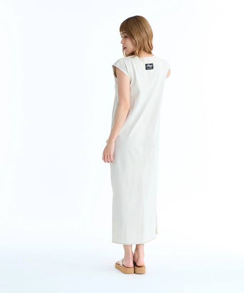 ROXY（ロキシー）の「ROXY ウィメンズ LOOK OUT サイドシャーリング ワンピース 【2026年春夏モデル】/ロキシーロング丈ノースリーブワンピース（ワンピース・レディース・ブラック/ベージュ/グレー・SMALL/MEDIUM/LARGE）」の5枚目の写真