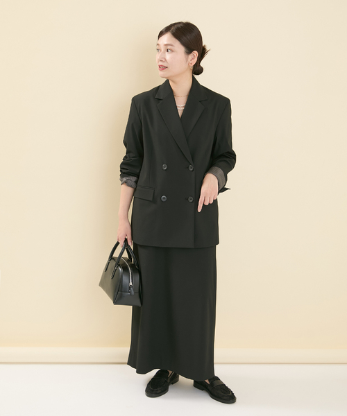 JOURNAL STANDARD（ジャーナルスタンダード）の「《追加2》2WAYトロジャケット（テーラードジャケット・レディース・チャコールグレー/ブラック/ネイビー・FREE）」の11枚目の写真