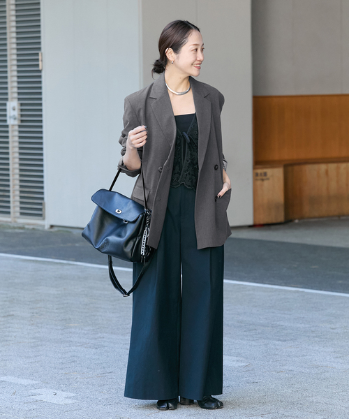 JOURNAL STANDARD（ジャーナルスタンダード）の「《追加2》2WAYトロジャケット（テーラードジャケット・レディース・チャコールグレー/ブラック/ネイビー・FREE）」の9枚目の写真