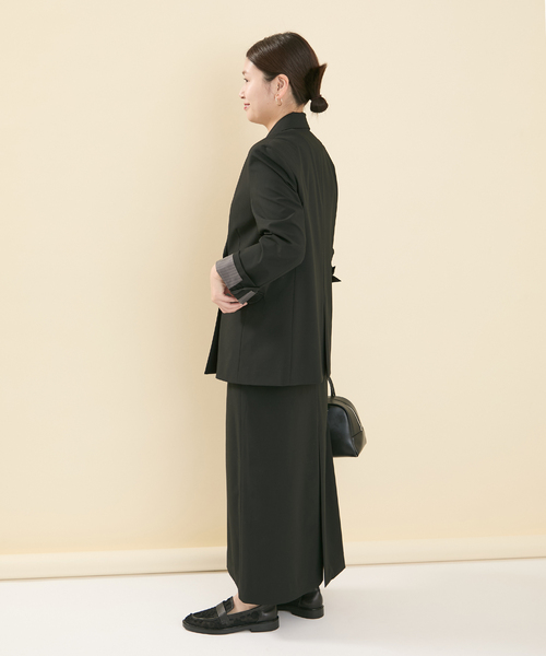 JOURNAL STANDARD（ジャーナルスタンダード）の「《追加2》2WAYトロジャケット（テーラードジャケット・レディース・チャコールグレー/ブラック/ネイビー・FREE）」の7枚目の写真