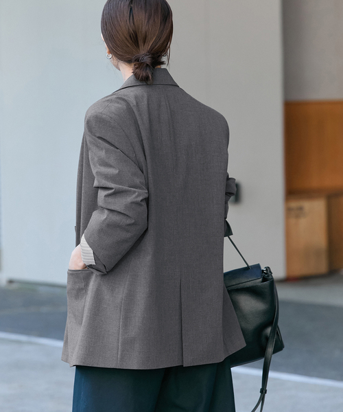 JOURNAL STANDARD（ジャーナルスタンダード）の「《追加2》2WAYトロジャケット（テーラードジャケット・レディース・チャコールグレー/ブラック/ネイビー・FREE）」の22枚目の写真