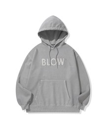 BLOW（ブロウ）の「ピグメントグレー刺繍フードパーカー（パーカー）」