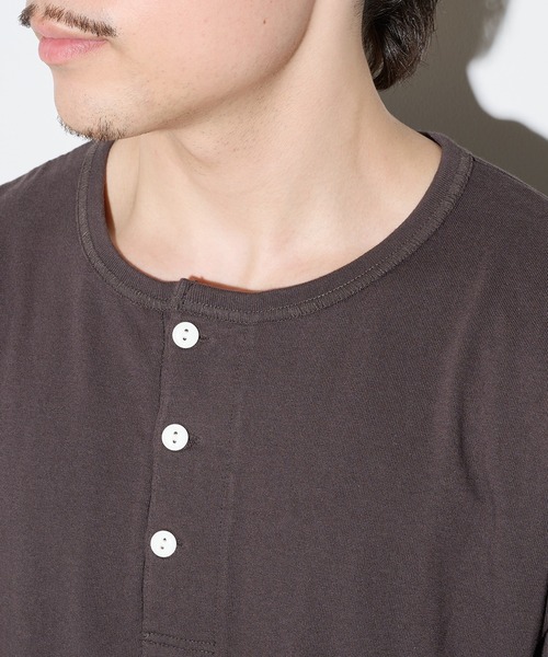 Healthknit（ヘルスニット）の「【Healthknit】26SS TOMPKINS Jersey Henleyneck S/S 212（Tシャツ/カットソー・メンズ・ネイビー/ホワイト/ブラック/ヘザーグレー・M/L/XL）」の15枚目の写真