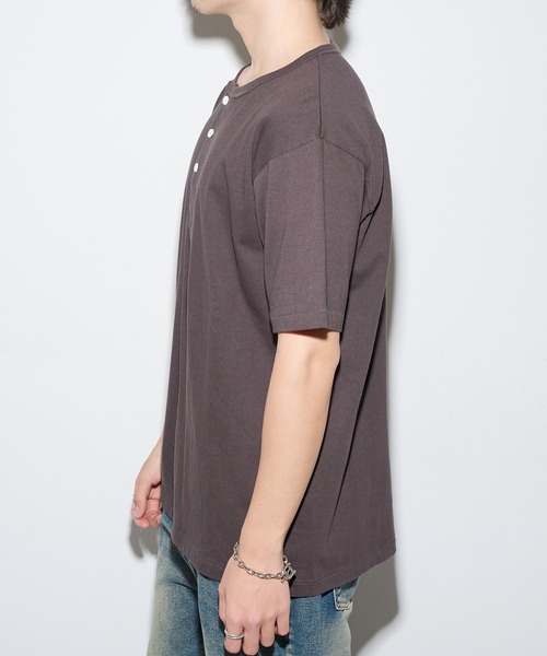 Healthknit（ヘルスニット）の「【Healthknit】26SS TOMPKINS Jersey Henleyneck S/S 212（Tシャツ/カットソー・メンズ・ネイビー/ホワイト/ブラック/ヘザーグレー・M/L/XL）」の13枚目の写真