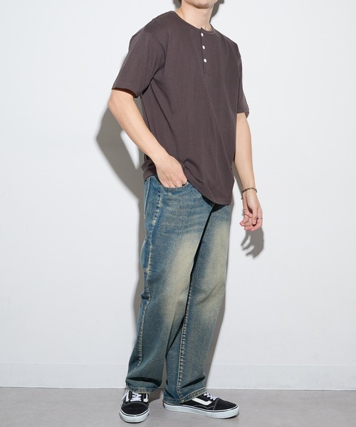 Healthknit（ヘルスニット）の「【Healthknit】26SS TOMPKINS Jersey Henleyneck S/S 212（Tシャツ/カットソー・メンズ・ネイビー/ホワイト/ブラック/ヘザーグレー・M/L/XL）」の17枚目の写真