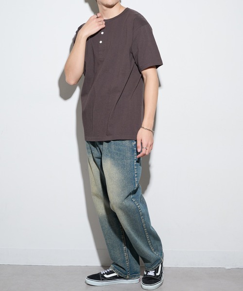 Healthknit（ヘルスニット）の「【Healthknit】26SS TOMPKINS Jersey Henleyneck S/S 212（Tシャツ/カットソー・メンズ・ネイビー/ホワイト/ブラック/ヘザーグレー・M/L/XL）」の18枚目の写真