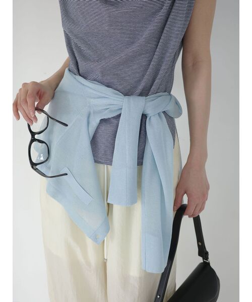 LAGUNAMOON(ラグナムーン)の「【接触冷感】オフショルドレープカットトップス(Tシャツ/カットソー・レディース・ブラック/ホワイト/その他1/ミント・FREE)」の15枚目の写真