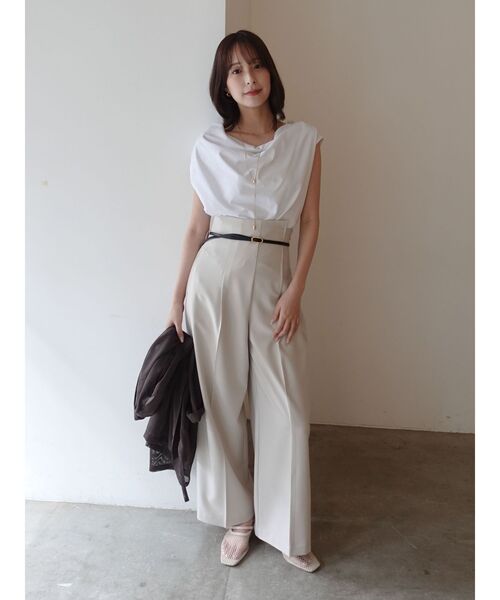 LAGUNAMOON(ラグナムーン)の「【接触冷感】オフショルドレープカットトップス(Tシャツ/カットソー・レディース・ブラック/ホワイト/その他1/ミント・FREE)」の16枚目の写真