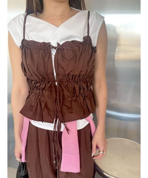 LAGUNAMOON(ラグナムーン)の「【接触冷感】オフショルドレープカットトップス(Tシャツ/カットソー・レディース・ブラック/ホワイト/その他1/ミント・FREE)」の19枚目の写真