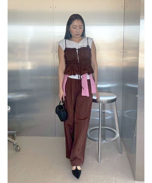 LAGUNAMOON(ラグナムーン)の「【接触冷感】オフショルドレープカットトップス(Tシャツ/カットソー・レディース・ブラック/ホワイト/その他1/ミント・FREE)」の22枚目の写真