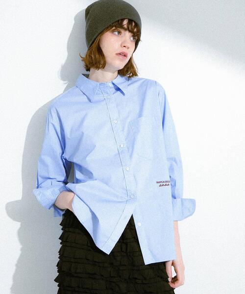 【ブルー】TOYAMEGコラボエンブロイダリーシャツ Sonny Label｜TOYAMEGコラボエンブロイダリーシャツ | Rakuten Fashion