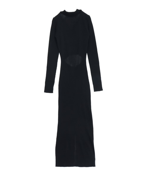 ANAP(アナップ)の「カットアウトデザインリブニットロングワンピース(ワンピース・レディース・ブラック/グレー・F)」の14枚目の写真
