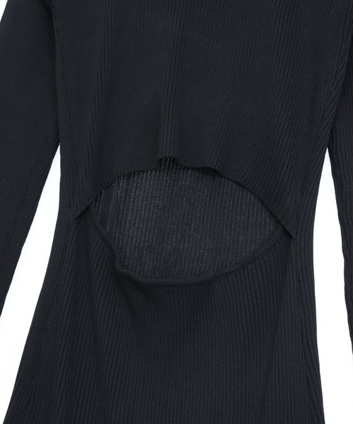 ANAP(アナップ)の「カットアウトデザインリブニットロングワンピース(ワンピース・レディース・ブラック/グレー・F)」の20枚目の写真