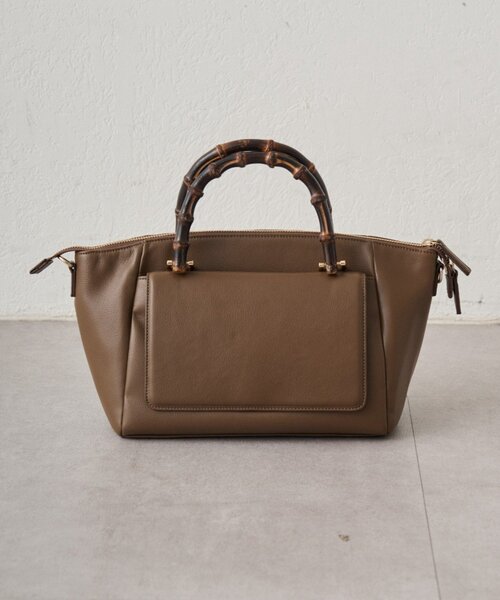 LOUNGEDRESS（ラウンジドレス）の「【GALENA/ガレナ】バンブーハンドルBag（トートバッグ・レディース・ブラウン/ブラック・FREE）」の9枚目の写真