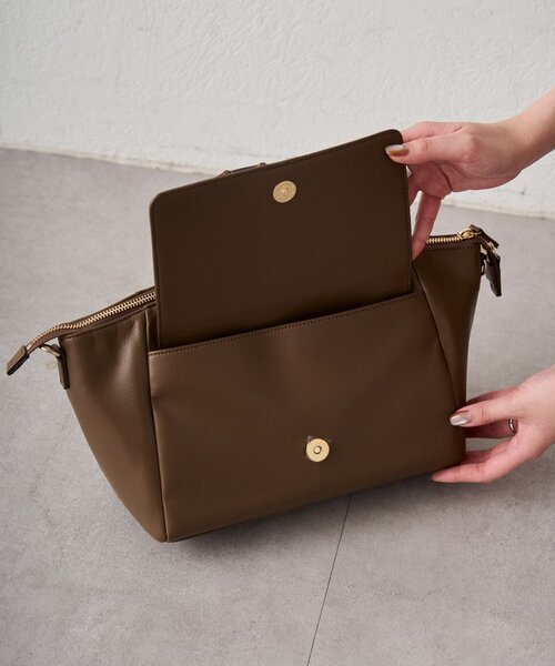 LOUNGEDRESS（ラウンジドレス）の「【GALENA/ガレナ】バンブーハンドルBag（トートバッグ・レディース・ブラウン/ブラック・FREE）」の10枚目の写真