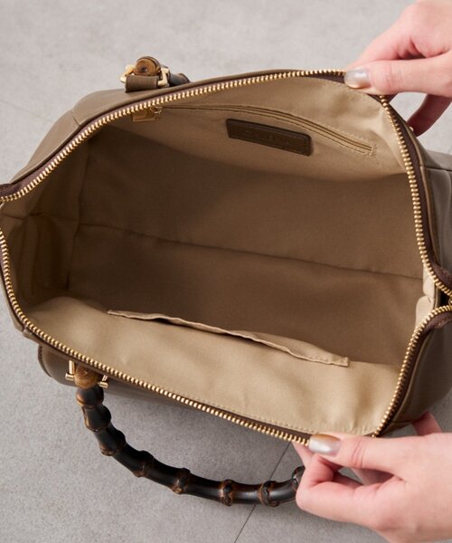 LOUNGEDRESS（ラウンジドレス）の「【GALENA/ガレナ】バンブーハンドルBag（トートバッグ・レディース・ブラウン/ブラック・FREE）」の11枚目の写真