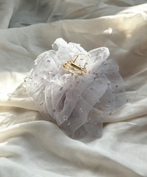 mil（ミル）の「ドット チュール バンスクリップ / ヘアクリップ 【587245】（バレッタ/ヘアクリップ）」