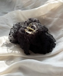 mil（ミル）の「ドット チュール バンスクリップ / ヘアクリップ 【587245】（バレッタ/ヘアクリップ）」