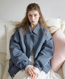 LETTER FROM MOON（レターフロムムーン）の「メイニン コットン ボンバージャケット (ネイビー)（MA-1）」