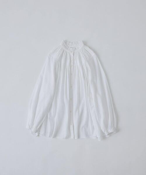 conges payes ADIEU TRISTESSE（コンジェ ペイエ アデュートリステス）の「モスリンラウンドタックブラウス（シャツ/ブラウス・レディース・ピンク/オフホワイト/ブラック・38）」の2枚目の写真