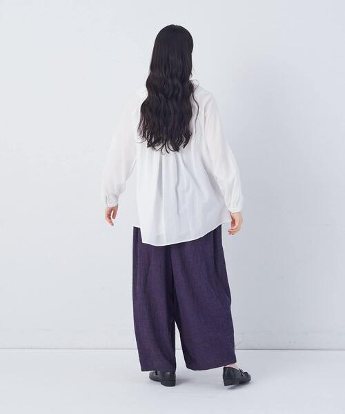 conges payes ADIEU TRISTESSE（コンジェ ペイエ アデュートリステス）の「モスリンラウンドタックブラウス（シャツ/ブラウス・レディース・ピンク/オフホワイト/ブラック・38）」の6枚目の写真