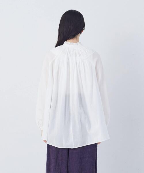 conges payes ADIEU TRISTESSE（コンジェ ペイエ アデュートリステス）の「モスリンラウンドタックブラウス（シャツ/ブラウス・レディース・ピンク/オフホワイト/ブラック・38）」の9枚目の写真