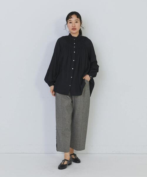 conges payes ADIEU TRISTESSE（コンジェ ペイエ アデュートリステス）の「モスリンラウンドタックブラウス（シャツ/ブラウス・レディース・ピンク/オフホワイト/ブラック・38）」の13枚目の写真