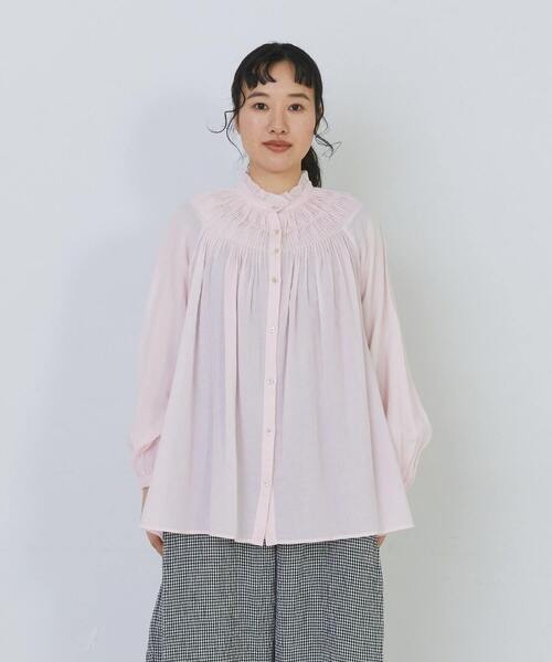 conges payes ADIEU TRISTESSE（コンジェ ペイエ アデュートリステス）の「モスリンラウンドタックブラウス（シャツ/ブラウス・レディース・ピンク/オフホワイト/ブラック・38）」の22枚目の写真