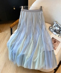 AMAJI（アマジ）の「グラデーションチュールスカート（スカート）」