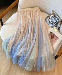 AMAJI（アマジ）の「グラデーションチュールスカート（スカート）」