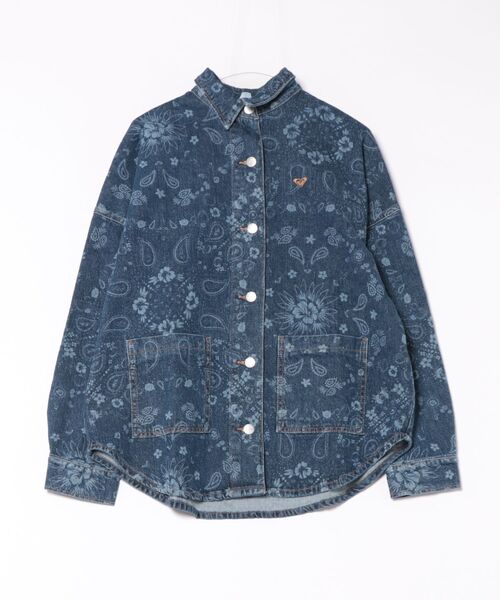 ROXY(ロキシー)の「ROXY ウィメンズ KICK BACK WASHED DENIM 長袖シャツ 【2026年春夏モデル】/ロキシー花柄デニムシャツ(シャツ/ブラウス・レディース・ネイビー・SMALL/MEDIUM)」の15枚目の写真