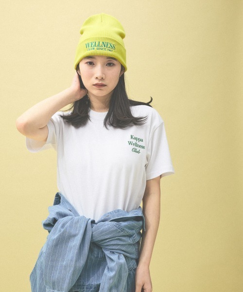 Kappa(カッパ)の「≪Kappa×and ST ウェルネスクラブ≫ニットキャプ(ニットキャップ/ビーニー・レディース・イエロー/ブラック/ブルー/グレー/オフホワイト・FREE)」の10枚目の写真