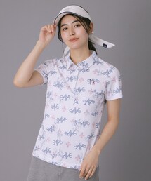 adabat | 【ADABAT NAVY】ロゴモノグラムプリント半袖ポロシャツ(ポロシャツ)