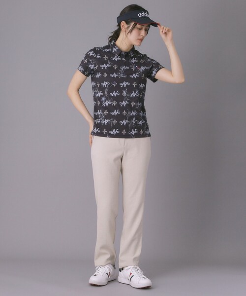 adabat（アダバット）の「【ADABAT NAVY】ロゴモノグラムプリント半袖ポロシャツ（ポロシャツ・レディース・ネイビー系/ピンク系1・42/40/38）」の8枚目の写真