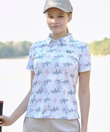 adabat | 【ADABAT NAVY】吸水速乾/UVカット ロゴモノグラムプリント半袖ポロシャツ(ポロシャツ)