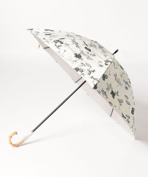 JILL STUART（ジルスチュアート）の「【 JILL STUART（ジル スチュアート）】 ボタニカル柄晴雨兼用傘(一段スライドショート)（長傘・レディース・オレンジ/パープル/ライトグリーン/ブルー・FREE）」の2枚目の写真