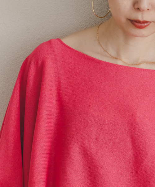 Noble(ノーブル)の「シアードレープケープ(ニット/セーター・レディース・ホワイト/ピンク系その他/ブラック・FREE)」の14枚目の写真